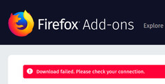 A user may see this message when trying to get their missing extension(s) back. (Source: Mozilla)