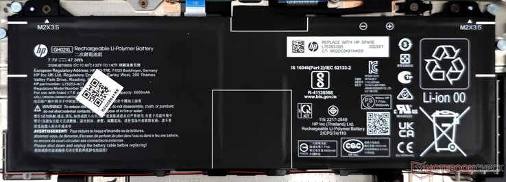The Chromebook 15a's 47.3 WHr battery offers acceptable run times