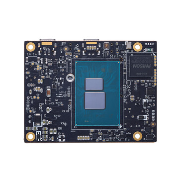 The CPU is clearly visible; CPU cooling is advised. (Image source: Axiomtek)