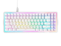 The white variant of the NZXT Function Elite MiniTKL keyboard. (Image source: NZXT)