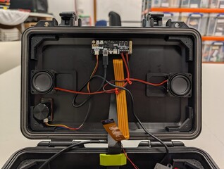 Speakers and audio systems can be installed behind the screen.