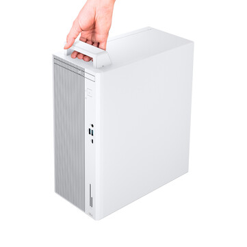 The Asus V500 has an optional handle. (Image source: Asus)