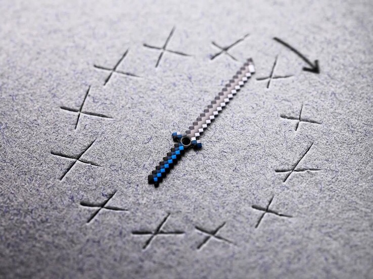 Sword-shaped minute hand