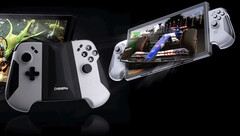 The Digiera HoloMax handheld gaming PC controllers can be detached and used wirelessly to play games on the glasses-free 3D screen. (Image source: Digiera)