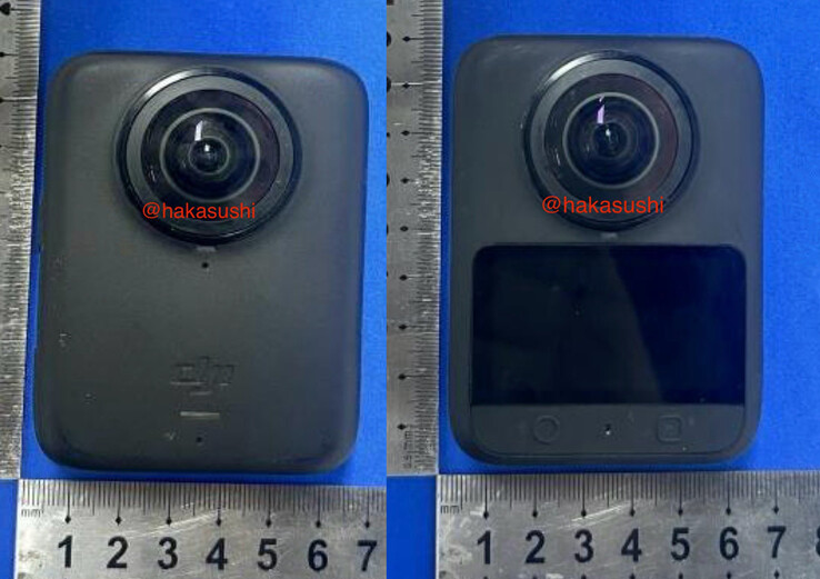 The DJI Osmo 360 borrows from the design of GoPro's Max action camera. (Image source: FCC via Hakasushi)