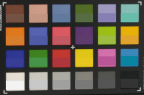 ColorChecker: The lower half of each patch shows the reference colour