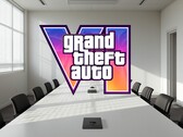 GTA 6 logo shown in conference room