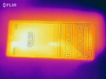 Heat map of the top of the device under load