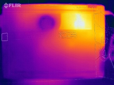 Heat distribution at the bottom (at idle)