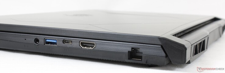 Right: 3.5 mm combo audio, USB-A 3.2 Gen. 1, USB-C 3.2 Gen. 1, HDMI 2.1, Gigabit RJ-45