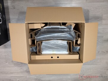 One of the boxes including the seat.