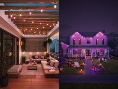 Philips' new Festavia Permanent string lights (right) and globe string lights (left). (Image source: Philips)