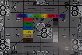 Picture taken of the test chart