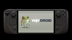 SteamDB has an unknown app with Waydroid artwork (Image source: Valve and SteamDB [edited])