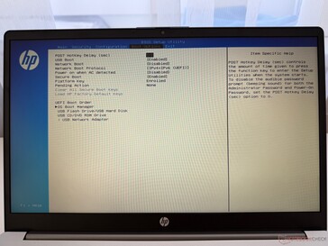 BIOS boot options