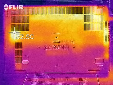 Heat map in idle usage - Bottom