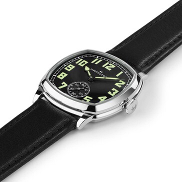 The Hamilton H36129730 watch comes with a black dial