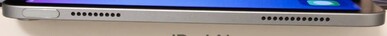 Left: standby button with fingerprint sensor, speaker