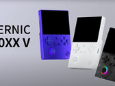 Anbernic plans to offer the RG40XX V in black translucent, indigo and white colourways, all with RGB backlighting. (Image source: Anbernic)