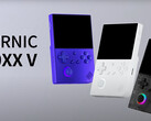 Anbernic plans to offer the RG40XX V in black translucent, indigo and white colourways, all with RGB backlighting. (Image source: Anbernic)