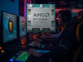 AMD Ryzen 7 9800X3D CPU shown in internet cafe (Image source: AMD with edits)