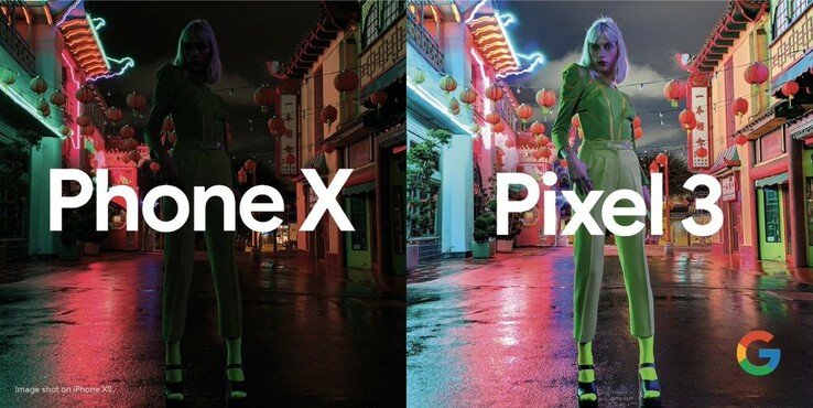 Apple iPhone XS vs. Google Pixel 3 at night