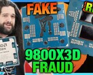 CPU scams - AMD Ryzen 9800X3D Counterfeits (Image source: Gamers Nexus on YouTube)