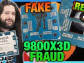 CPU scams - AMD Ryzen 9800X3D Counterfeits (Image source: Gamers Nexus on YouTube)