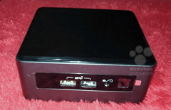 A leaked photo of the Intel NUC fitted with discrete Radeon GPU. (Source: WinFuture)