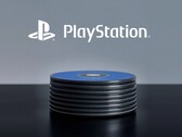 PlayStation logo shown above PS5 discs on desktop