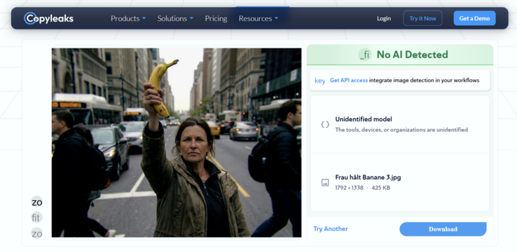 Source: https://copyleaks.com/de/ai-image-detector