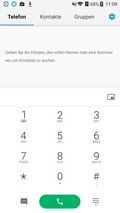 Phone app: keypad and tabs