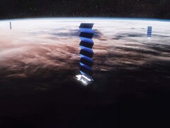 Artist's impression of Starlink satellites. (Image source: SpaceX)