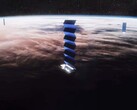 Artist's impression of Starlink satellites. (Image source: SpaceX)