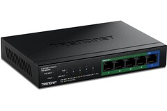 The fanless TPE-BG350 multi-gigabit switch from Trendnet comes in a rugged metal enclosure