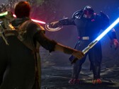 An image from the game Star Wars Jedi: Fallen Order showing Cal Kestis and an enemy. (Image source: Steam)