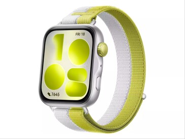 Unofficial render of Huawei Watch Fit 5 in green/silver.