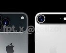 The iPhone 17 Pro (left) is said to getting an aluminum frame, while the iPhone 17 Air (right) is expected to have a titanium frame. (Image source: FrontPageTech)