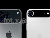 The iPhone 17 Pro (left) is said to getting an aluminum frame, while the iPhone 17 Air (right) is expected to have a titanium frame. (Image source: FrontPageTech)