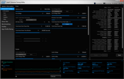 Original settings of TDP limits in the Intel XTU tool