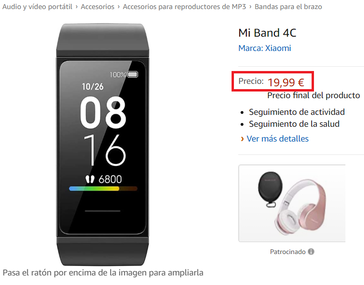 Mi Band 4C. (Image source: Xiaomi/Amazon Spain)