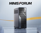 The Minisforum MS-02 Ultra from the front. (Image source: Minisforum - edited)
