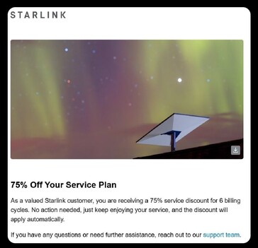In Canada, the Starlink service fee discount can hit 75%. (image source: Jeff Evely/X)