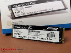 The SSD TeamGroup MP44, provided by TeamGroup