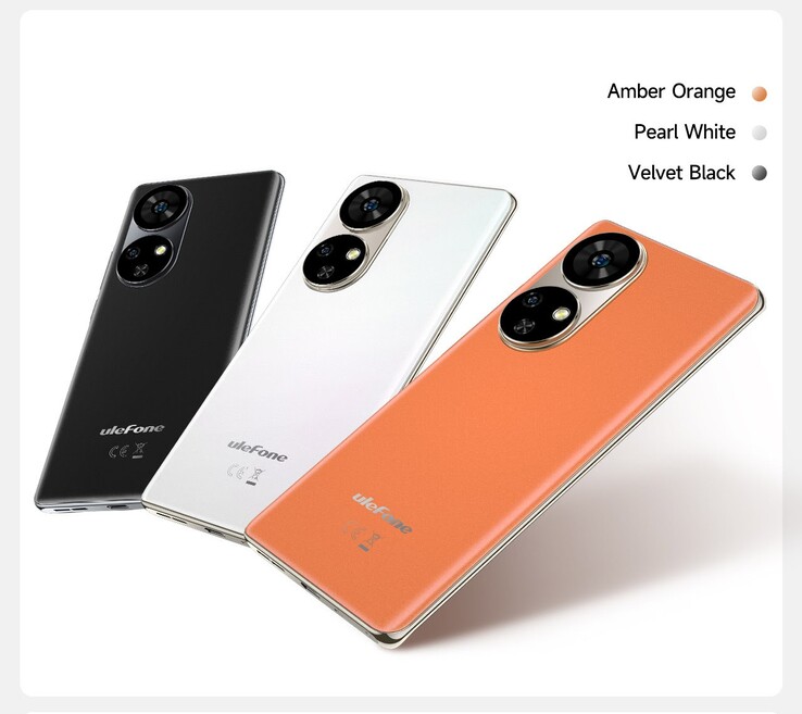 The Note 17 Pro comes with black, white or orange colorways. (Source: Ulefone)