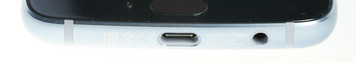 bottom: USB-C port, 3.5-mm audio port