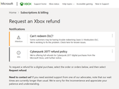 You can now get a refund for Cyberpunk 2077 on Xbox. (Source: Microsoft)
