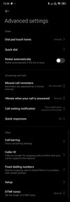Advanced call settings