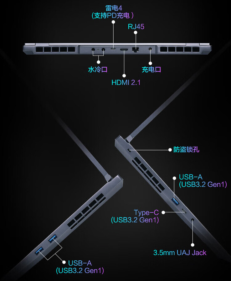 Connectivity ports of the Yanshi 16 Super (Image source: JD.com)