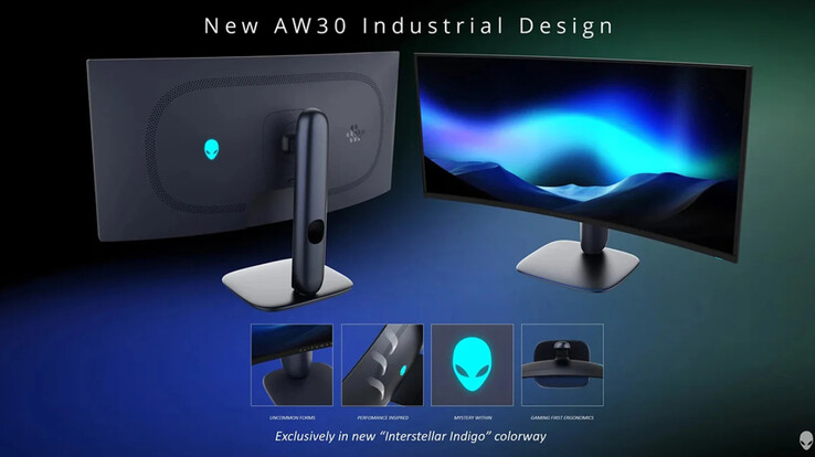 The Alienware AW3425DW is an early example of Dell's new AW30 'industrial design'. (Image source: Dell)